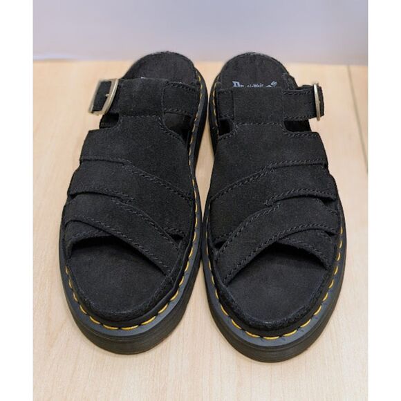 Dr. Martens Unisex Maxxy Slide Buttersoft Black Suede Leather Sandals UK 7 NWOB - Picture 5 of 13